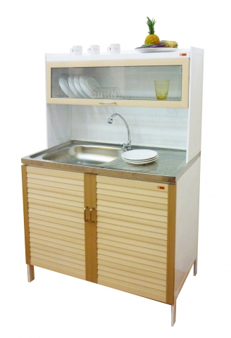 ตู้อ่างพร้อมที่คว่ำจานสเตนเลส