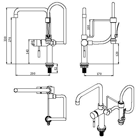 ก๊อกอ่างซิงค์ HFVSP-1000A8