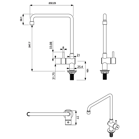 ก๊อกอ่างซิงค์ HFVSB-1000G1